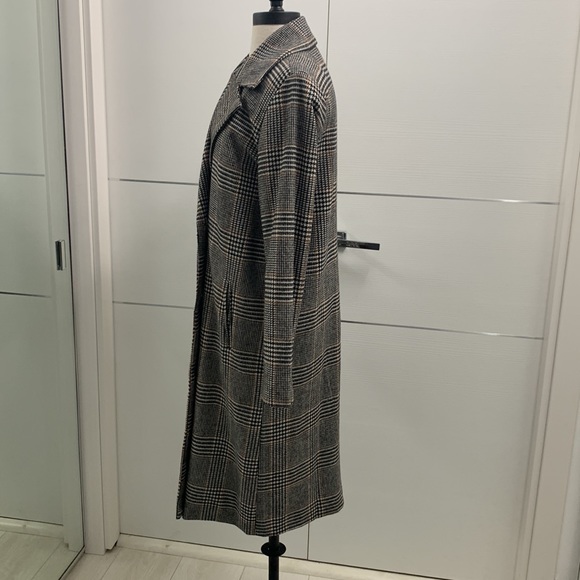 Forever 21 NWOT Plaid Double Breasted Wool-blend Long Coat size M - Picture 5 of 17
